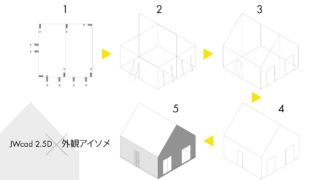 jwcad2.5Dでアイソメ図作成