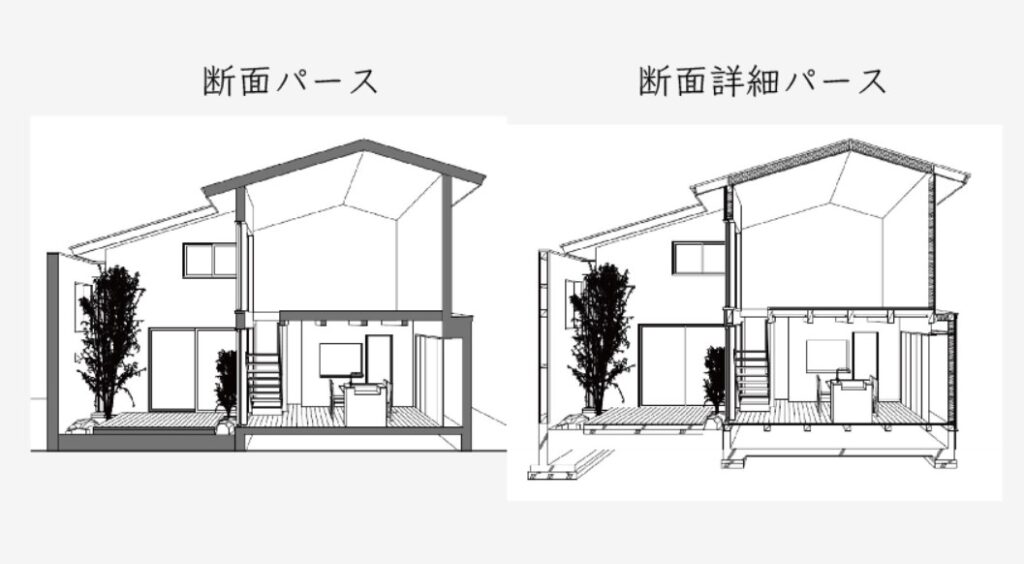 sketchupとjwwで描く断面パース・断面詳細パース