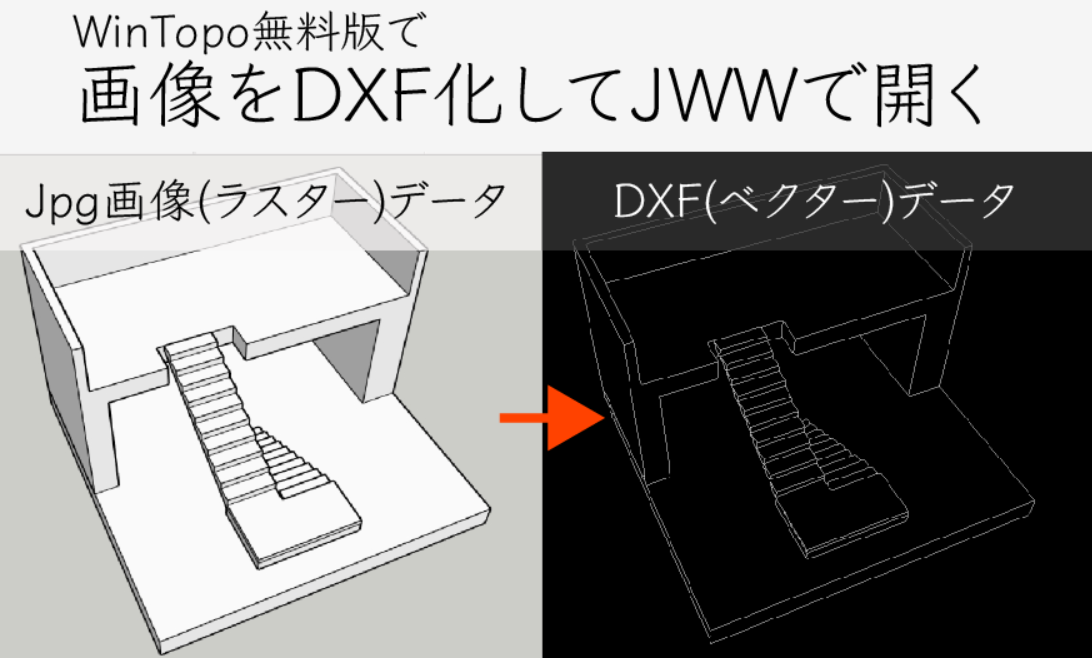 画像をDXFにする方法